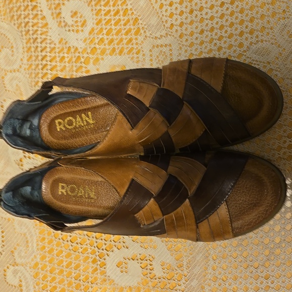 Roan by Bed Stu Alacrity Leather Sandal Brown/Tan Women's Size 9 EU 40 - Picture 9 of 10